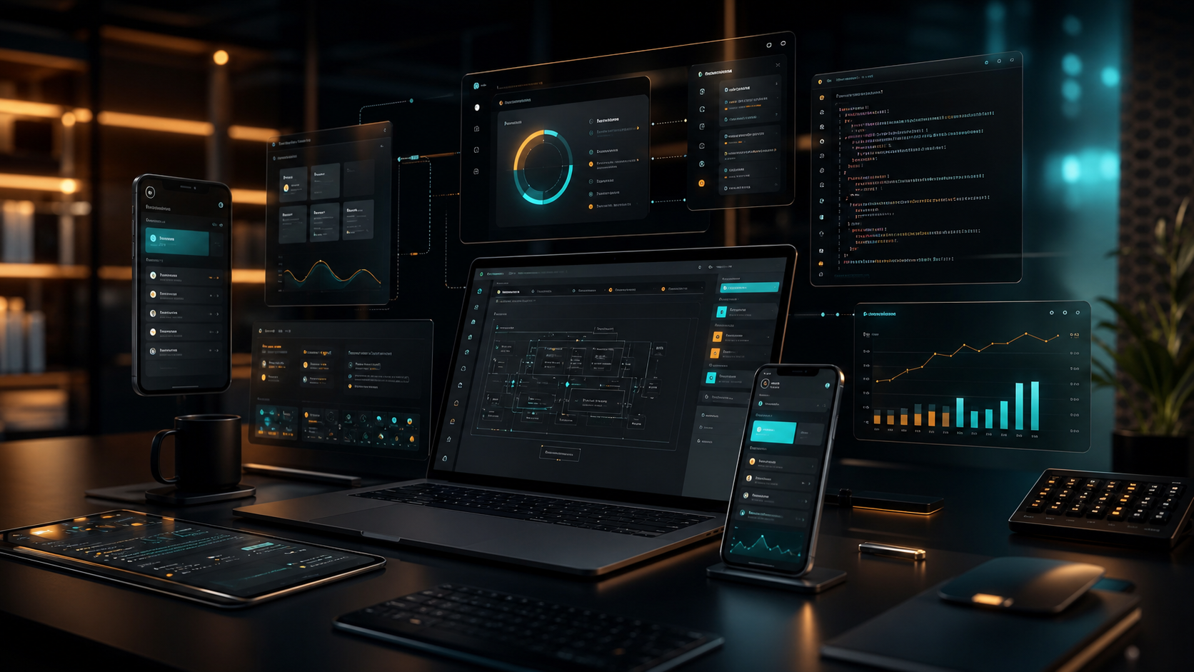 Premium software studio visual